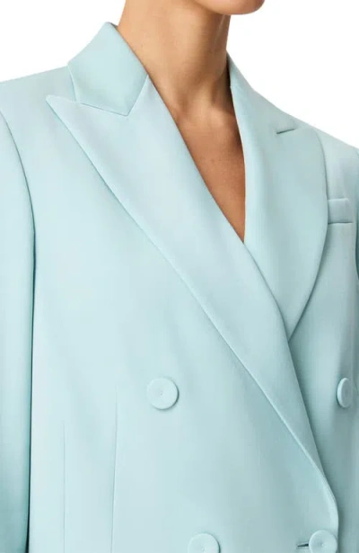 Another Tomorrow Relaxed Double Breasted Jacket In Blue