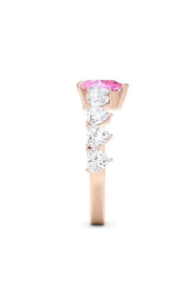 Hautecarat Floating Hearts Lab Created Diamond Ring In Multi