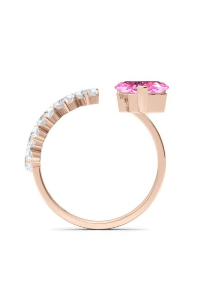 Hautecarat Floating Hearts Lab Created Diamond Ring In Multi