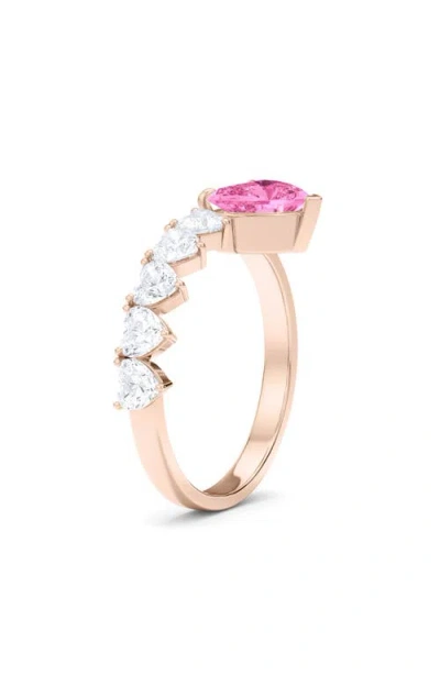 Hautecarat Floating Hearts Lab Created Diamond Ring In Multi