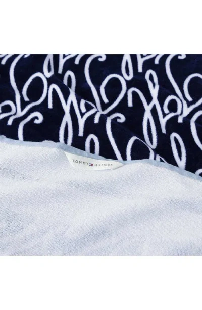 Tommy Hilfiger Allover Monogram Cotton Velour Beach Towel In Multi