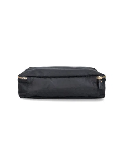 Anya Hindmarch Recycled Nylon Handbag With Leather Trim In Black