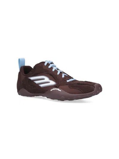 Balenciaga Women Brown Canvas And Corduroy Monday Ultra Sneakers In Brown