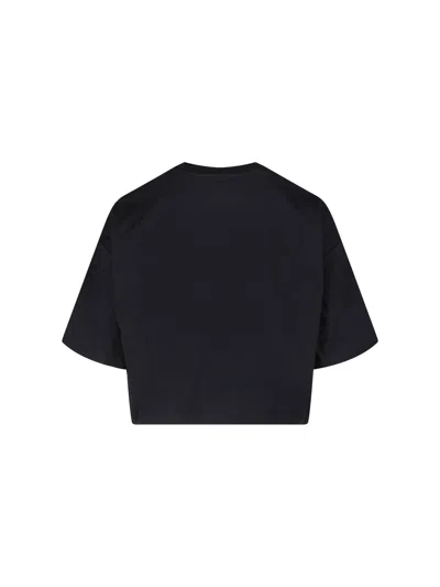 Balmain Logo Cotton T-shirt For Women In Black