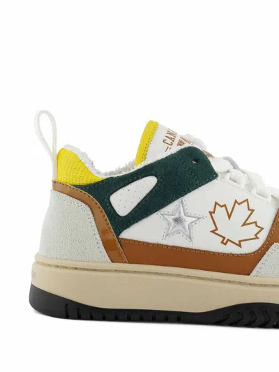 Dsquared2 Leaf-patch Sneakers In Multi