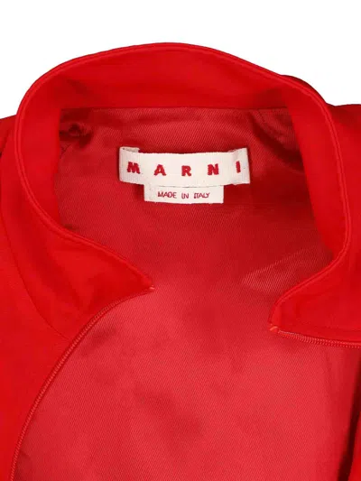 Marni Zip-up Jacket In Virgin Wool In Multi