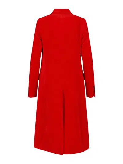 Jil Sander Tailored Coat Back Vent Double Breasted Lapels In Multi