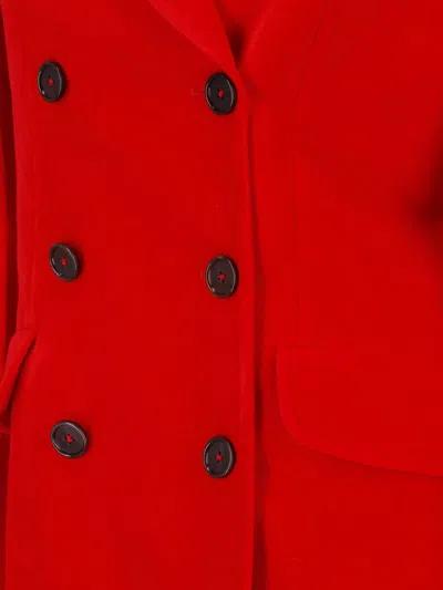 Jil Sander Tailored Coat Back Vent Double Breasted Lapels In Multi