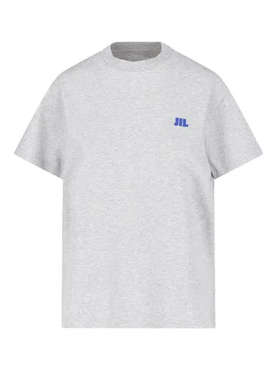 Jil Sander T-shirt Logo In Gray