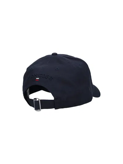 Moncler L20913b000210u618 Tricolour Logo Baseball Cap In Blue