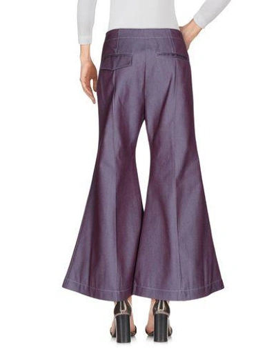 Shop Acne Studios Denim Pants In Purple
