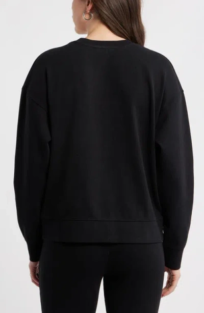 Caslonr Caslon(r) Stripe Pullover Sweatshirt In Black