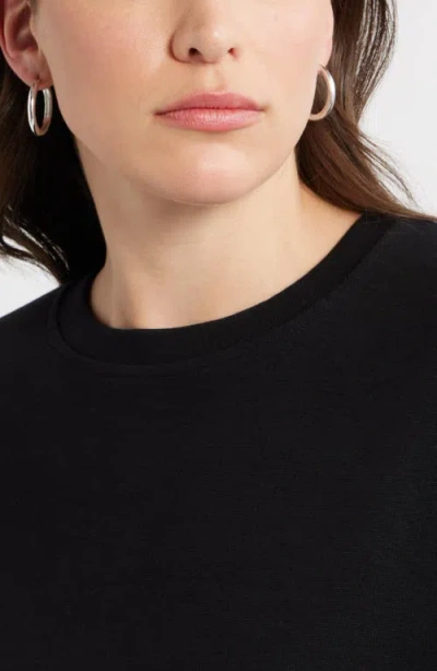 Caslonr Caslon(r) Stripe Pullover Sweatshirt In Black
