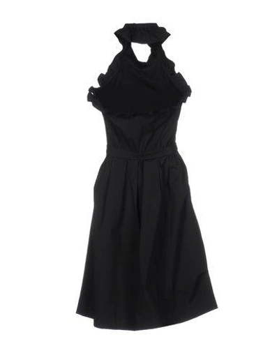 Shop Boutique Moschino Knee-length Dresses In Black