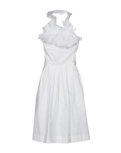 Shop Boutique Moschino Knee-length Dress In White