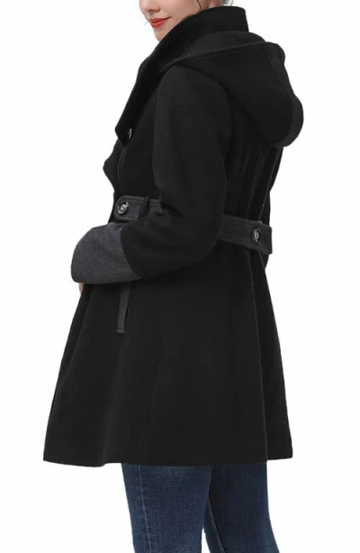 Kimi & Kai Harper Maternity Wool Coat In Multi