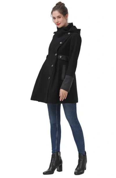 Kimi & Kai Harper Maternity Wool Coat In Multi