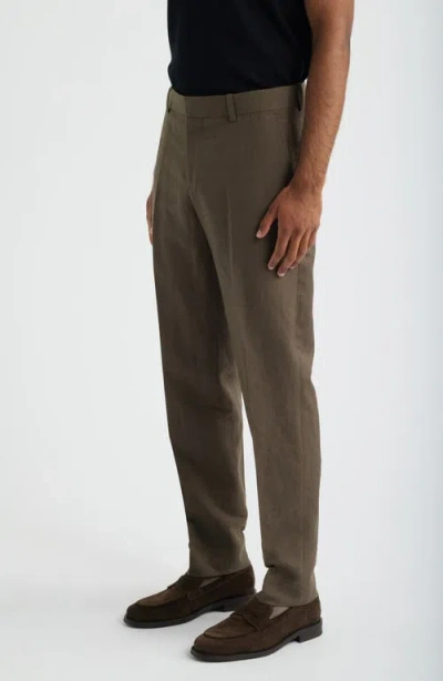 Open Edit Linen Blend Pants In Gray