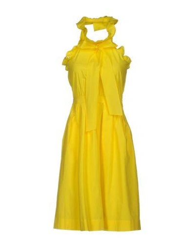 Shop Boutique Moschino Knee-length Dress In Yellow