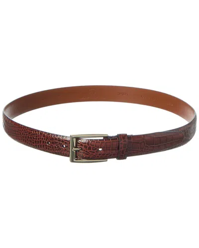 Brooks Brothers Leather Belt In Brown