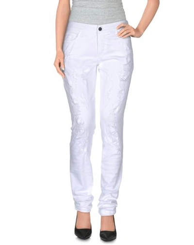 Giamba Casual Pants In White