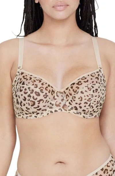 Skarlett Blue Spellbound Full Coverage Underwire Bra In Leopard In Animal Print