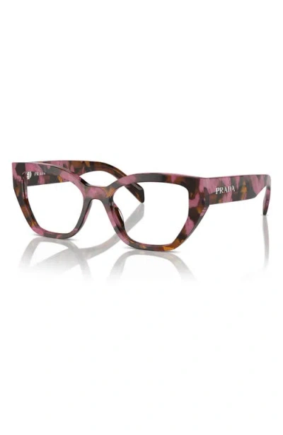 Prada 53mm Cat Eye Optical Glasses In Multi