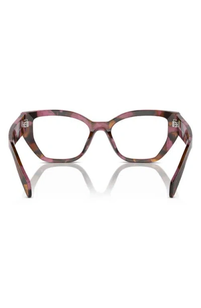 Prada 53mm Cat Eye Optical Glasses In Multi