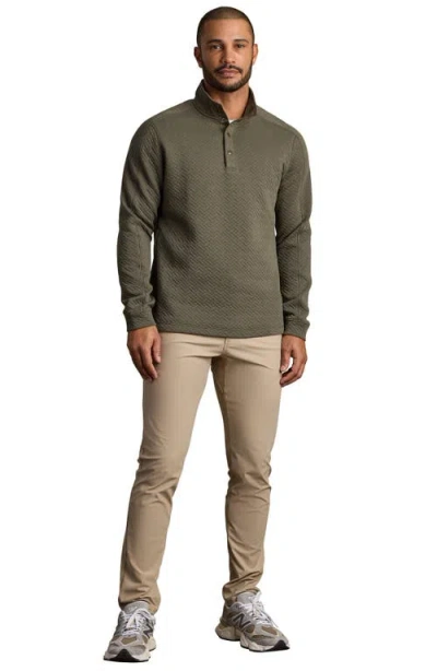 Rhone Weekend Quilted Pullover In Green