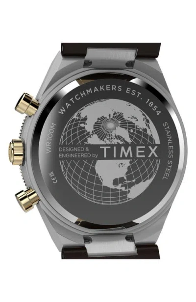 Timex ® Continental Leather Strap Watch, 40mm In Multi
