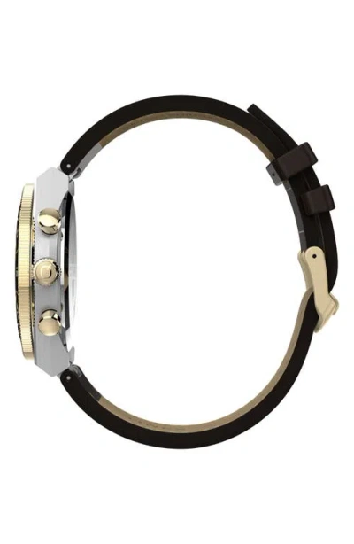 Timex ® Continental Leather Strap Watch, 40mm In Multi