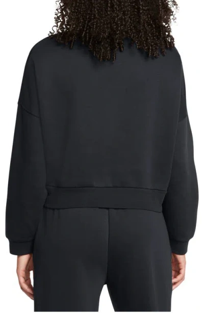 Under Armour Icon Fleece Half Zip Pullover In Black