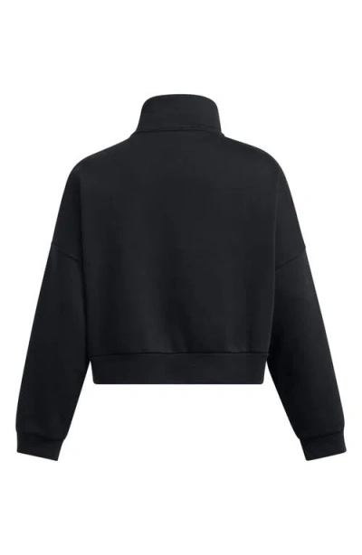 Under Armour Icon Fleece Half Zip Pullover In Black