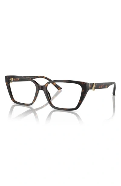 Jimmy Choo 55mm Cat Eye Optical Glasses In Brown