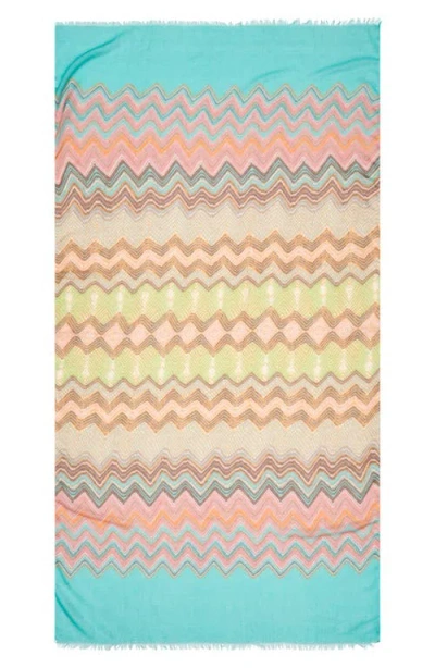 Tasha Zigzag Print Scarf In Multi