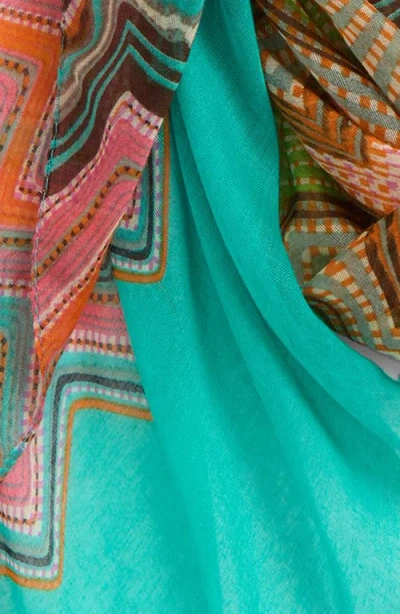 Tasha Zigzag Print Scarf In Multi