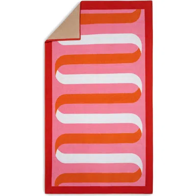 Matouk Ribbon Beach Towel In Pink