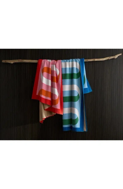 Matouk Ribbon Beach Towel In Pink