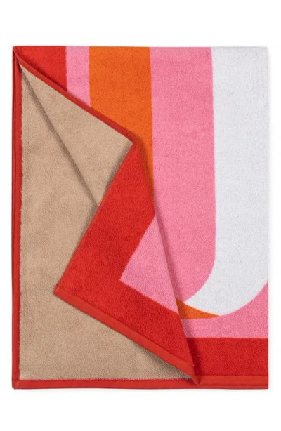 Matouk Ribbon Beach Towel In Pink
