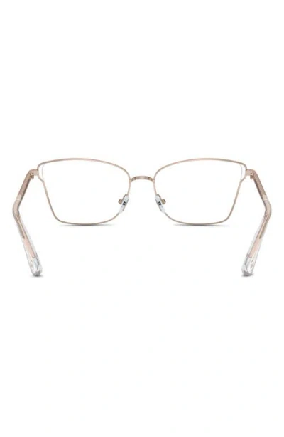 Michael Kors Radda 55mm Rectangular Optical Glasses In Gold
