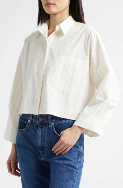 Twp Next Ex Stripe Button Front Shirt In White