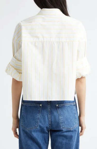 Twp Next Ex Stripe Button Front Shirt In White