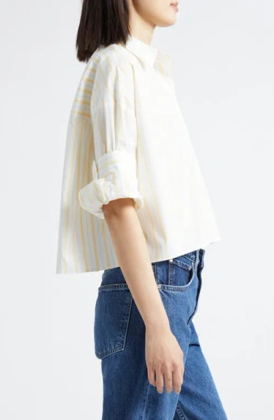 Twp Next Ex Stripe Button Front Shirt In White