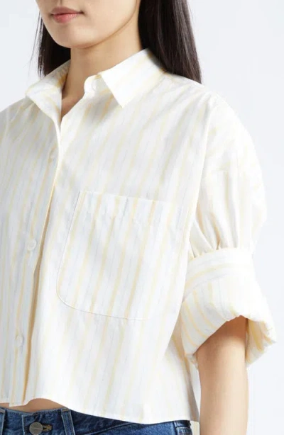 Twp Next Ex Stripe Button Front Shirt In White
