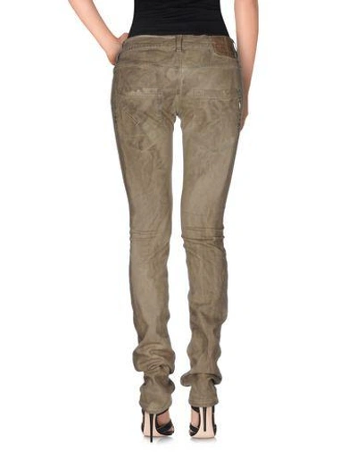 Shop Dondup Denim Pants In Khaki