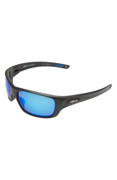 Revo Jasper 61mm Rectangular Polarized Sunglasses In Blue