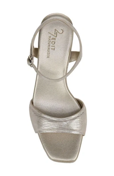 Naturalizer Grace Ankle Strap Sandal In Silver