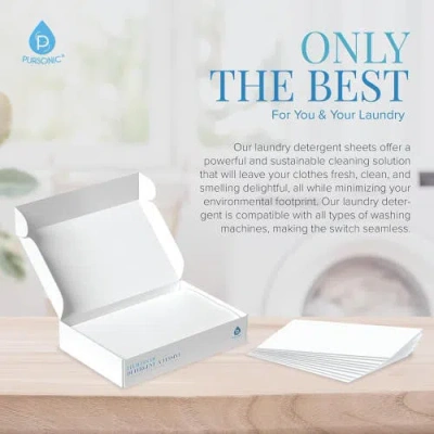 Pursonic Natural Laundry Detergent Sheets In Blue