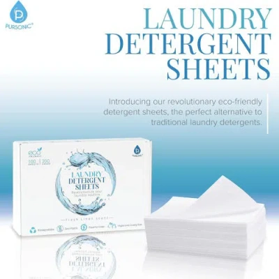 Pursonic Natural Laundry Detergent Sheets In Blue