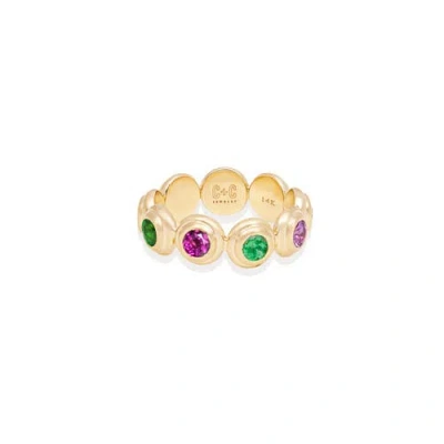 Campbell + Charlotte Evolve Stacking Ring In Gold